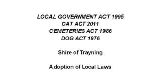 Notice of Adoption Local Laws